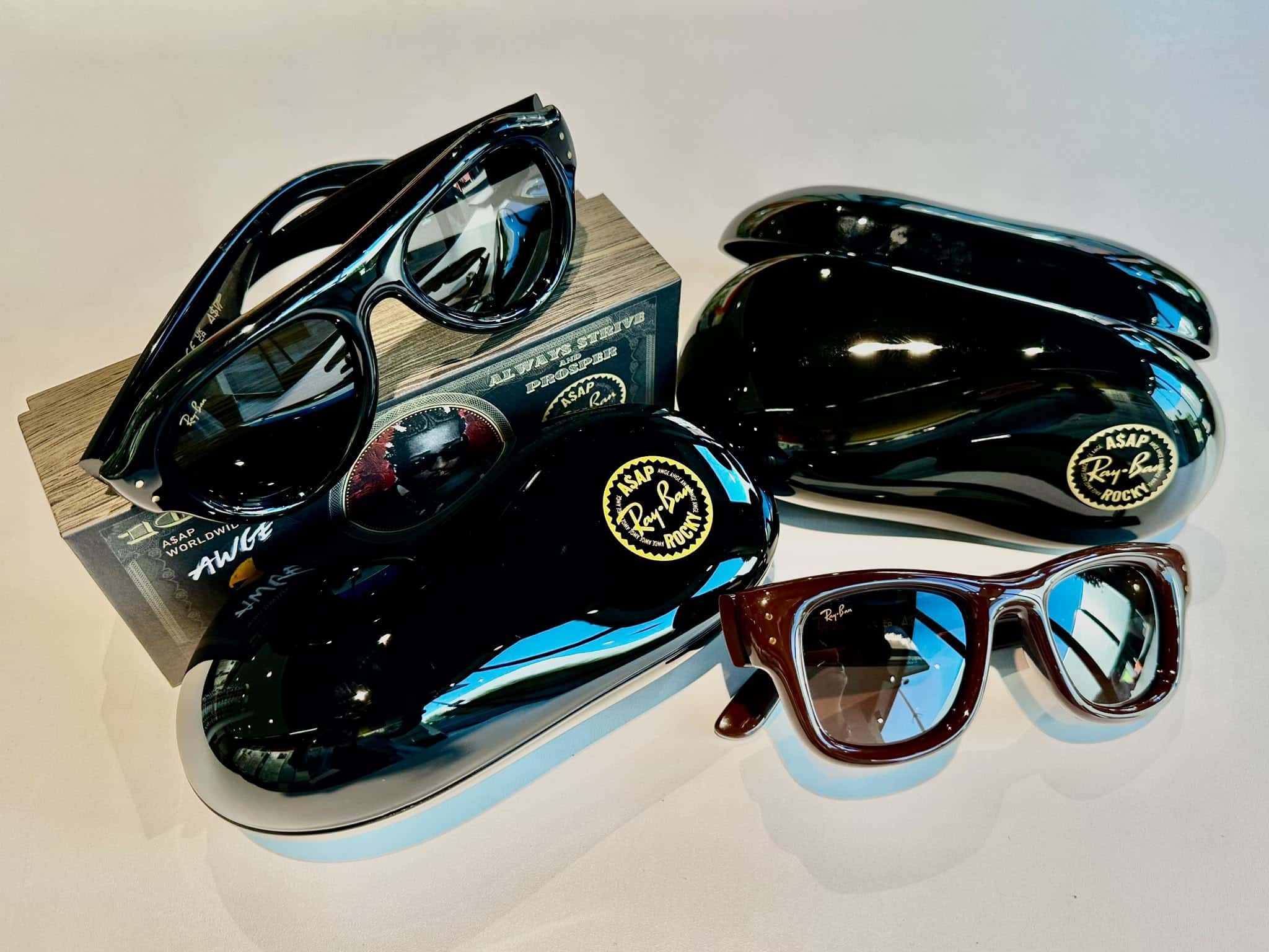 43. Unisex A$AP ROCKY RAYBAN zonnebril – Zwart